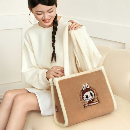 LABUBU Classic Bag Series – Plush Bag Tote (Brown)